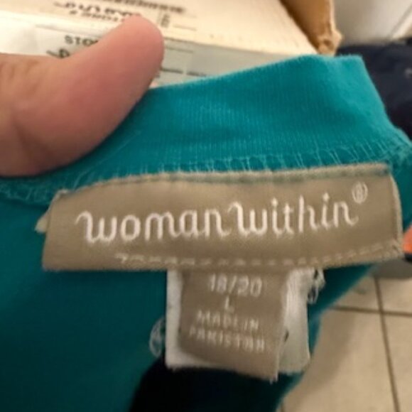 WOMAN WITHIN Shirt Dress Size L(18/20) - Picture 3 of 3